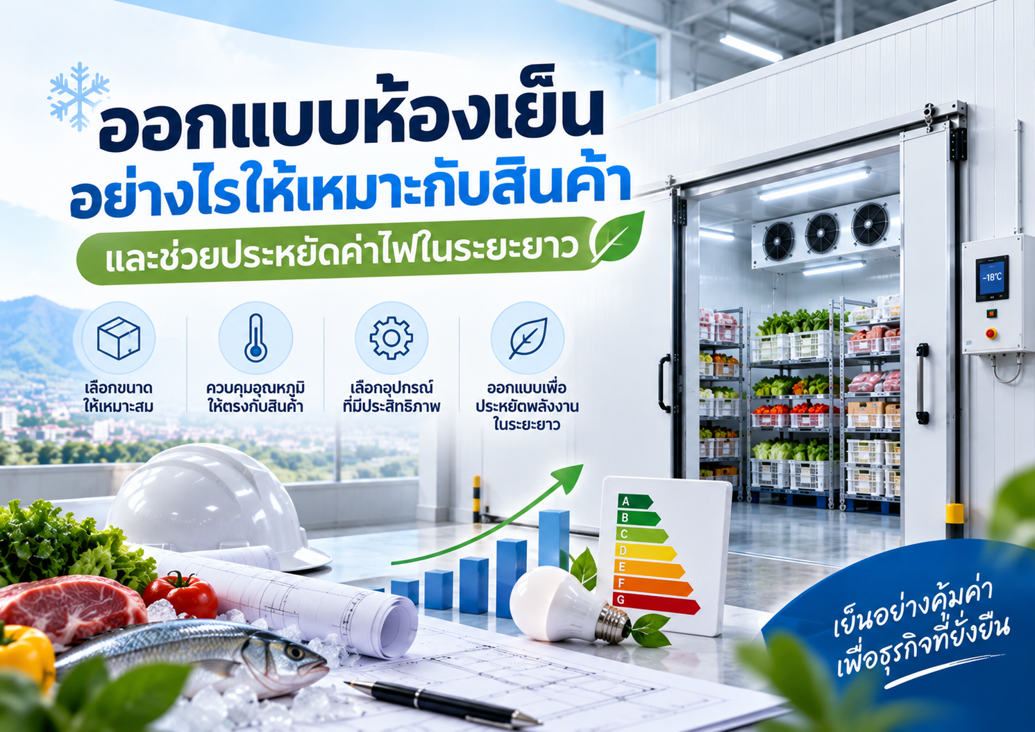 ออกแบบห้องเย็นอย่างไรให้เหมาะกับสินค้าและช่วยประหยัดค่าไฟในระยะยาว ออกแบบห้องเย็นอย่างไรให้เหมาะกับสินค้าและช่วยประหยัดค่าไฟในระยะยาว